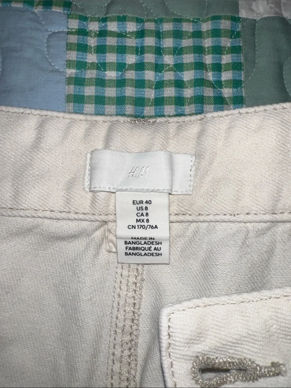 H&M Cream Cargo Pants with Side Pockets - Picture 2 of 5